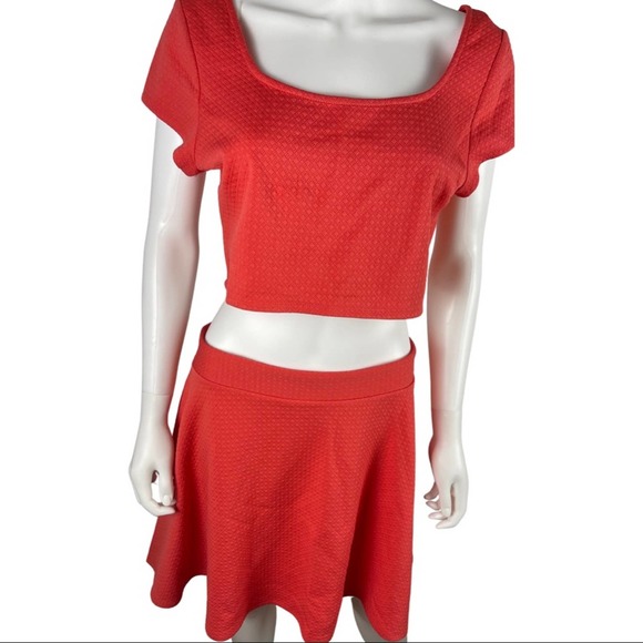 NWT Trixxi Junior Two Piece Coral Mini Dress 13 - Picture 4 of 13